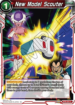 New Model Scouter BT6-024 Dragon Ball Masters card, Promo