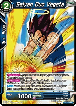 Saiyan Duo Vegeta BT6-034 card