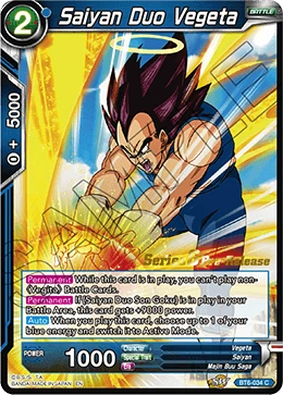 Saiyan Duo Vegeta BT6-034_PR card