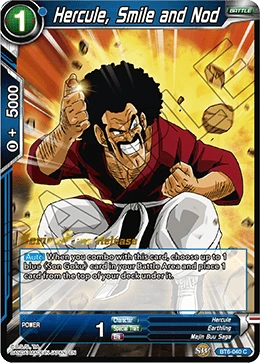 Hercule, Smile and Nod BT6-040 Dragon Ball Masters card, Promo