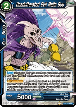 Unadulterated Evil Majin Buu BT6-044 card