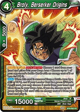 Broly, Berserker Origins BT6-062 card