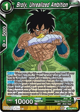 Broly, Unrealized Ambition BT6-063 card