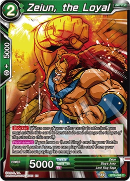 Zeiun, the Loyal BT6-068 Dragon Ball Masters card
