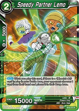 Speedy Partner Lemo BT6-072 Dragon Ball Masters card