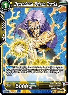 Dependable Saiyan Trunks BT6-086 Dragon Ball Masters card