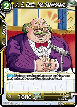 X. S. Cash, the Gazillionaire BT6-092 card
