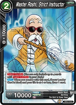 Master Roshi, Strict Instructor BT6-110 card