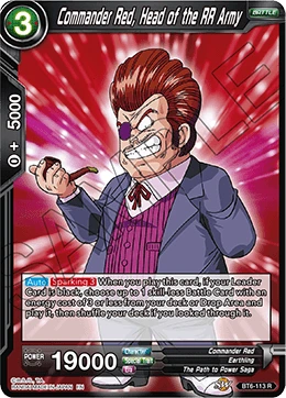 Commander Red, Head of the RR Army BT6-113 card