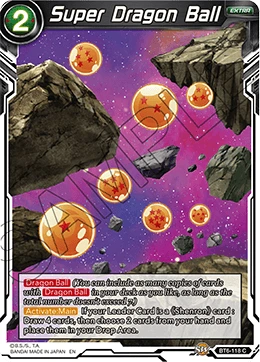 Super Dragon Ball BT6-118 Dragon Ball Masters card