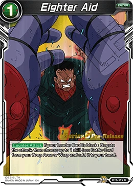 Eighter Aid BT6-119 Dragon Ball Masters card, Reprint