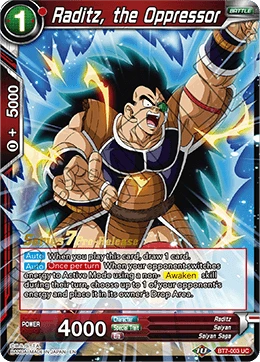Raditz, the Oppressor BT7-003_PR card