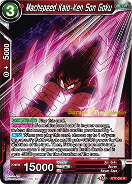 Machspeed Kaio-Ken Son Goku BT7-005_PR card
