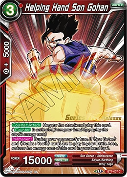 Helping Hand Son Gohan BT7-007_PR card