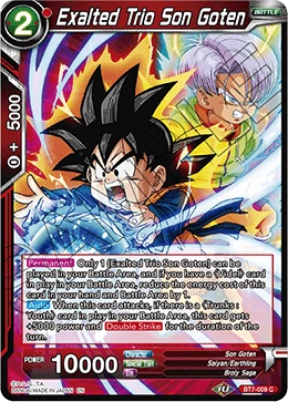 Exalted Trio Son Goten BT7-009 card