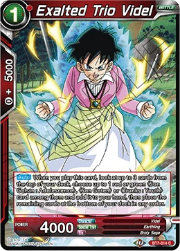 Exalted Trio Videl BT7-014 card