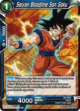 Saiyan Bloodline Son Goku BT7-028_PR card