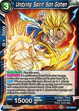 Undying Spirit Son Gohan BT7-029 card
