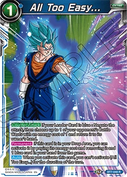 All Too Easy... BT7-048 Dragon Ball Masters card, Prerelease