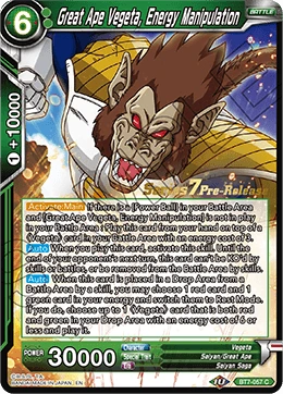 Great Ape Vegeta, Energy Manipulation BT7-057_PR card