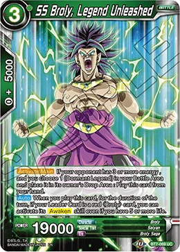 SS Broly, Legend Unleashed BT7-069 card