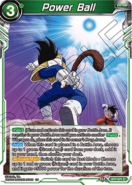 Power Ball BT7-071 Dragon Ball Masters card, Prerelease