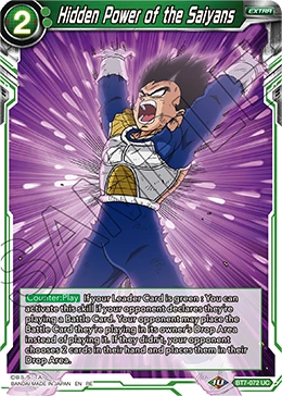 Hidden Power of the Saiyans BT7-072 Dragon Ball Masters card, Promo 2