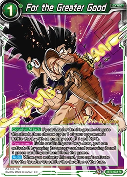 For the Greater Good BT7-073_PR card