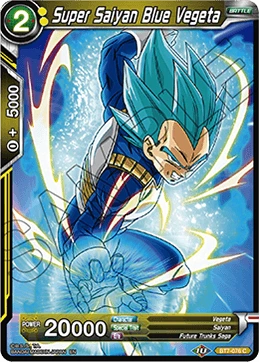 Super Saiyan Blue Vegeta BT7-076 Dragon Ball Masters card, Prerelease