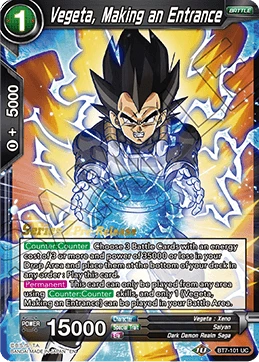 Vegeta, Making an Entrance BT7-101_PR card