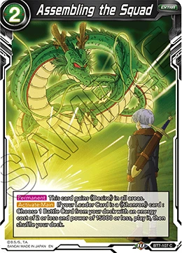 Assembling the Squad BT7-107 Dragon Ball Masters card, Prerelease