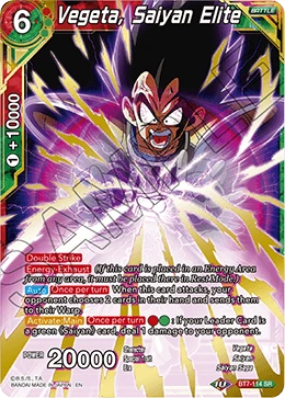 Vegeta, Saiyan Elite BT7-114 Dragon Ball Masters card
