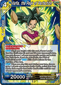 Kefla, the Peak of Perfection BT7-122 Dragon Ball Masters card, Promo