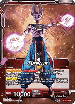 Beerus BT8-002 Dragon Ball Masters card, Promo