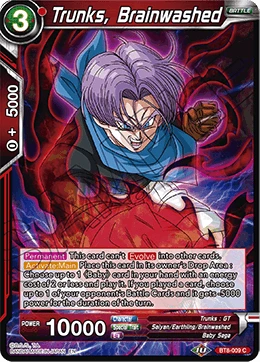 Trunks, Brainwashed BT8-009 Dragon Ball Masters card, Prerelease