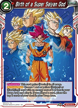 Birth of a Super Saiyan God BT8-019 card