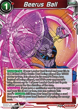 Beerus Ball BT8-022 card