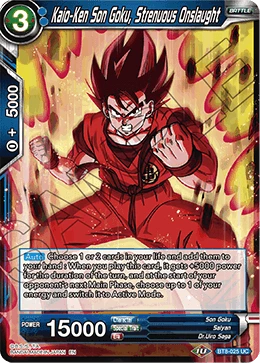 Kaio-Ken Son Goku, Strenuous Onslaught BT8-025 card