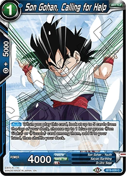 Son Gohan, Calling for Help BT8-028 Dragon Ball Masters card
