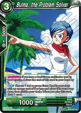 Bulma, the Problem Solver BT8-047 Dragon Ball Masters card