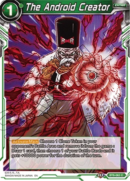 The Android Creator BT8-062 Dragon Ball Masters card, Prerelease