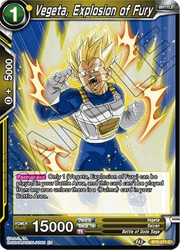 Vegeta, Explosion of Fury BT8-071 card