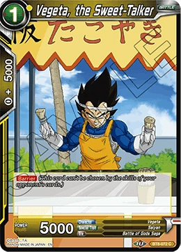 Vegeta, the Sweet-Talker BT8-072 card