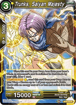 Trunks, Saiyan Majesty BT8-075 card