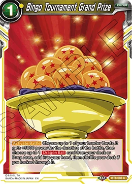 Bingo Tournament Grand Prize BT8-085 card