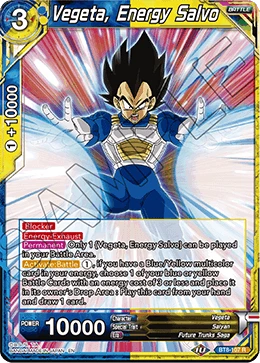 Vegeta, Energy Salvo BT8-107 card