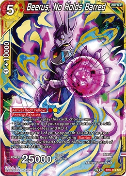 Beerus, No Holds Barred BT8-112 card