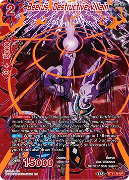 Beerus, Destructive Villain BT8-126 card