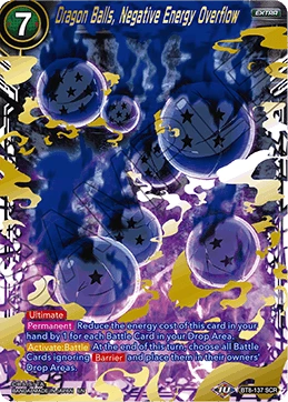 Dragon Balls, Negative Energy Overflow BT8-137 card
