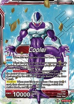 Cooler BT9-002 Dragon Ball Masters card, Prerelease